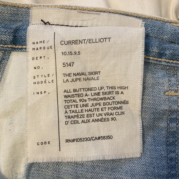 Current/Elliot The Naval Skirt. Size 27 - Picture 4 of 5